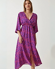 Yazlık Elbise Yırtmaçlı