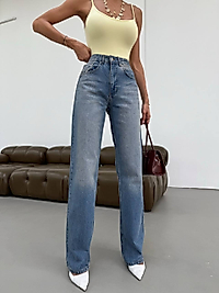 Kadın Kot Pantolon Palazzo