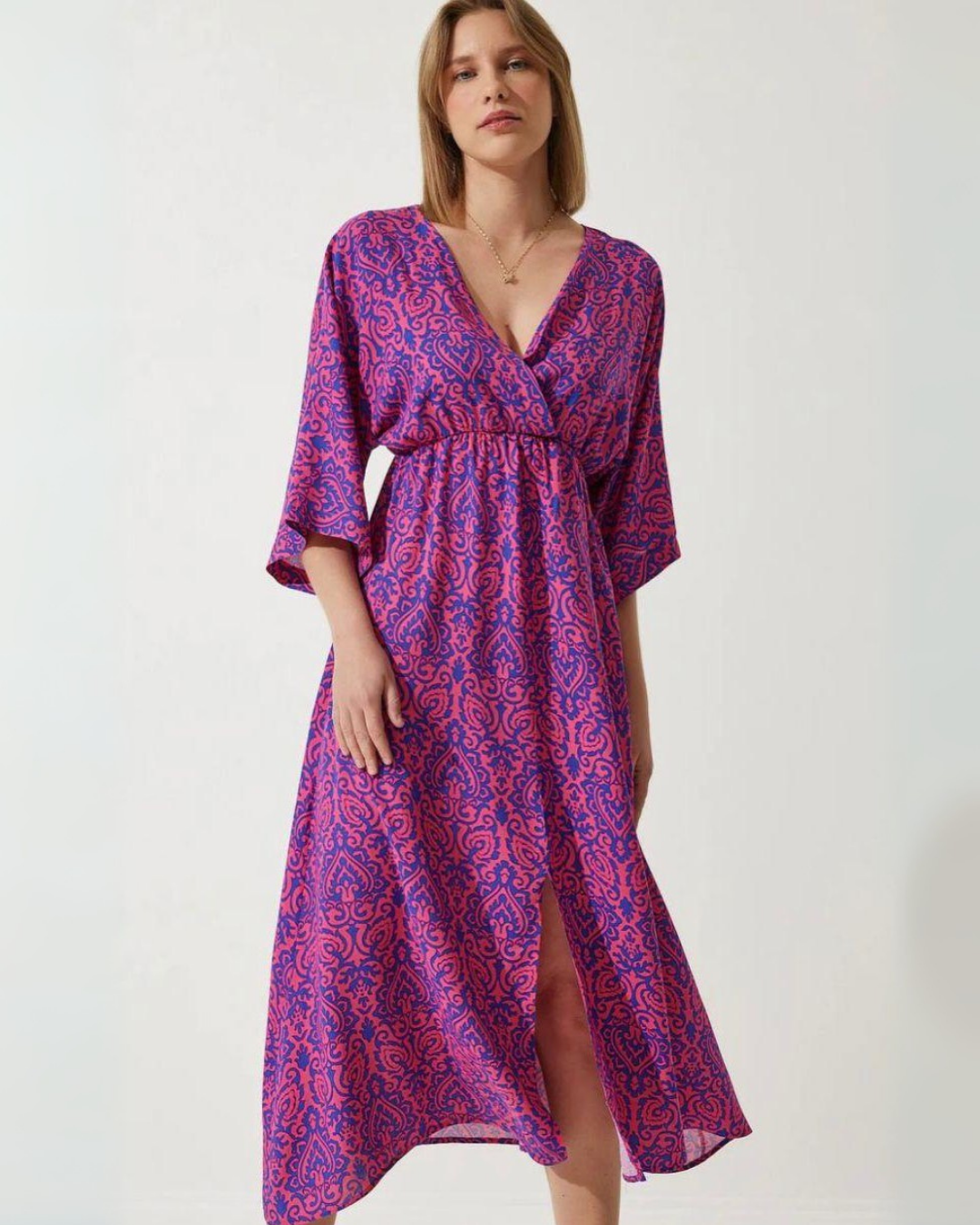 Yazlık Elbise Yırtmaçlı