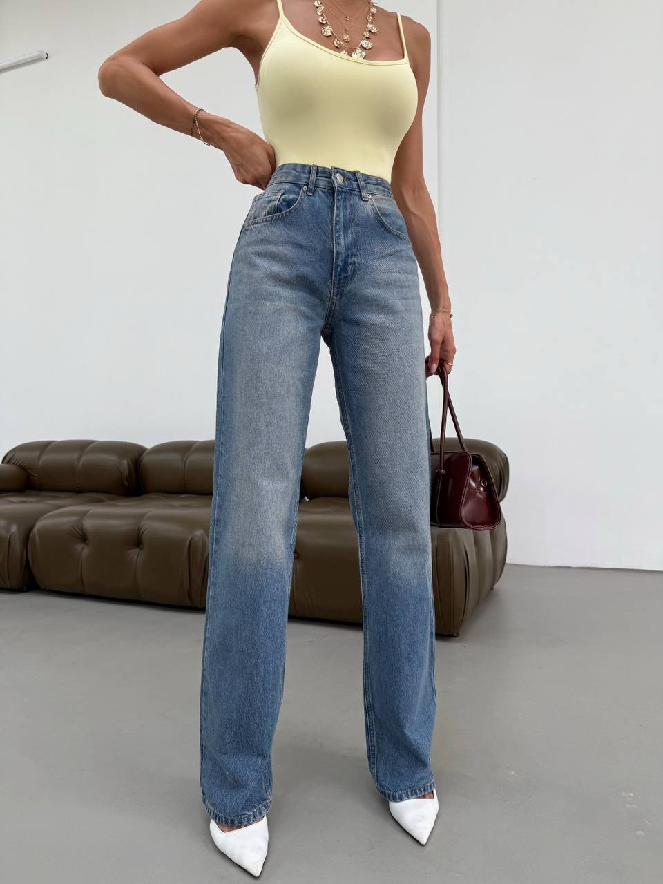 Kadın Kot Pantolon Palazzo